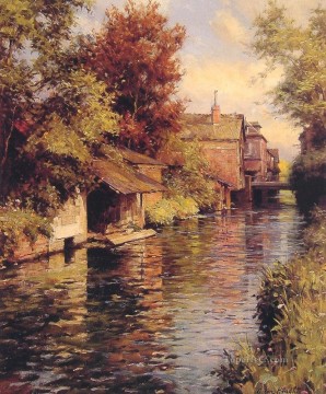 運河の風景ルイ・アストン・ナイト川の晴れた午後 Oil Paintings